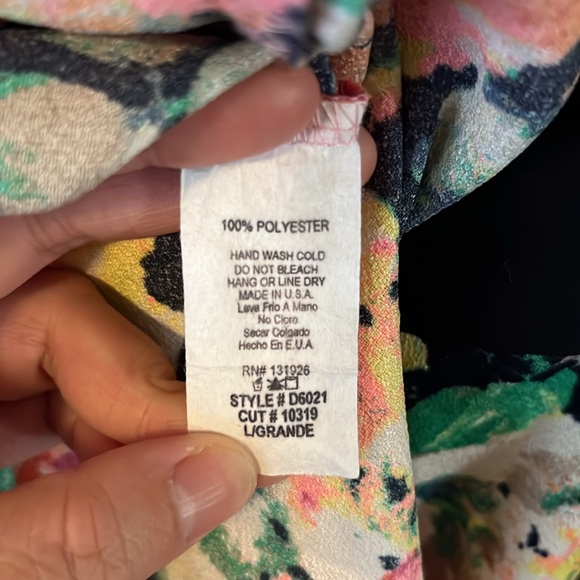 Tea n Rose Sleeveless Floral Dress L - Picture 11 of 12